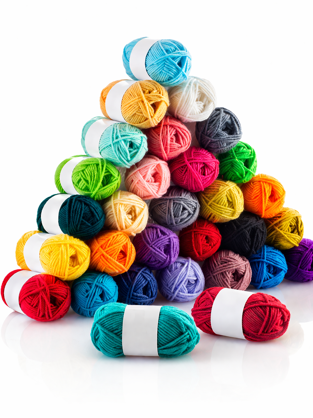 Queen Enterprise 12-Piece Combo: Premium Wool Yarn For Knitting,Soft Fingering Craft With Crochet Hook Needle&Dyed Thread (12 Multicolor)