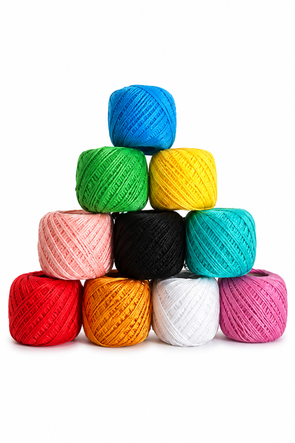 Queen Crochet Royal Gun Thread Set Of 10 Ball Crochet Cotton Thread Yarn For Knitting And Craft Making. Size 20 Gram 55 To 60 Mtr Approx (Multicolor 10)